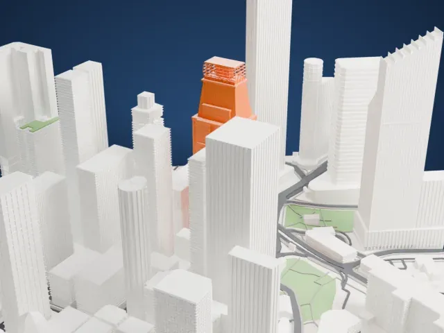 Capital Tower (Singapore) model, North view