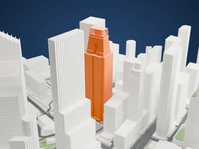 Capital Tower (Singapore) model, South view