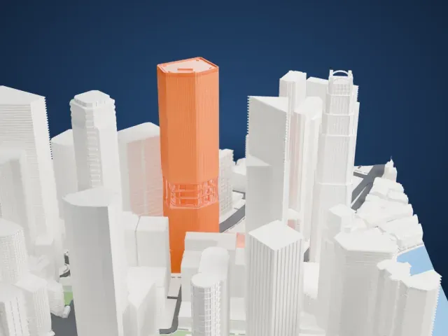 CapitaSpring model, East view