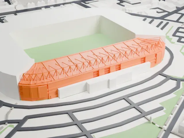 Cardiff City Stadium model, West view