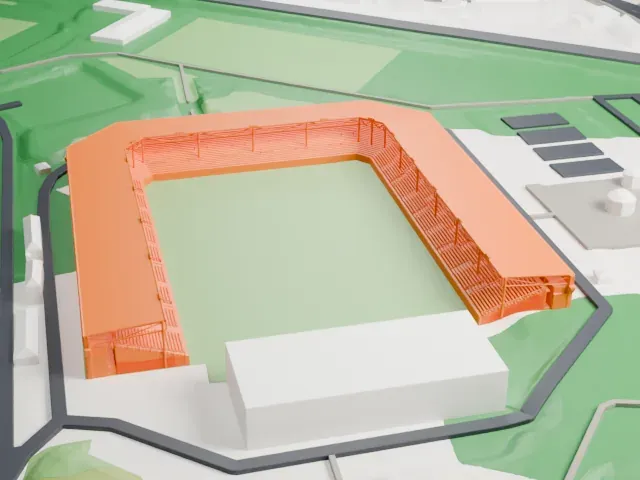 Carl-Benz-Stadion model, West view