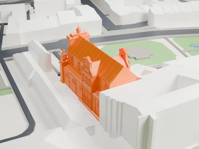 Carmelite Church, Warsaw model, East view