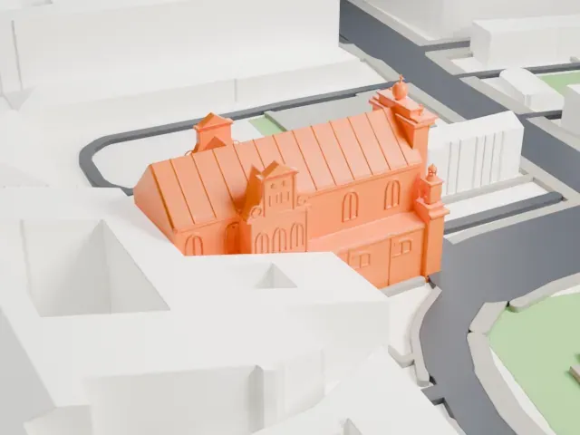 Carmelite Church, Warsaw model, North view