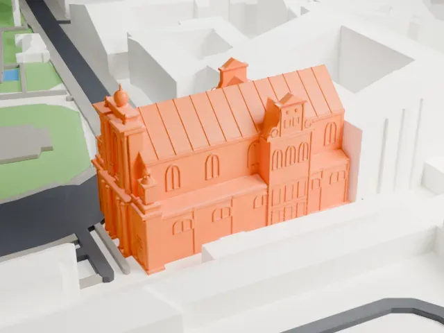 Carmelite Church, Warsaw model, South view