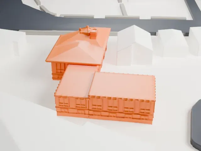 Carnegie Library, Montclair model, East view