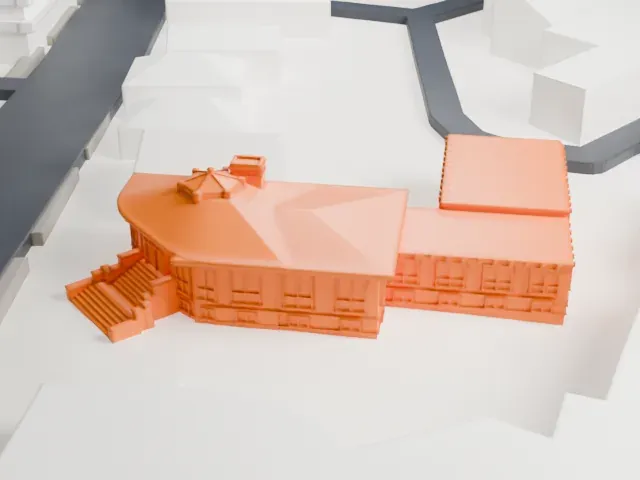 Carnegie Library, Montclair model, South view