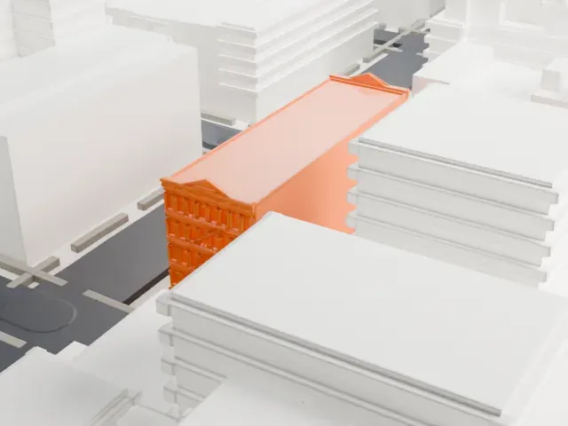 Cary Building model, North view