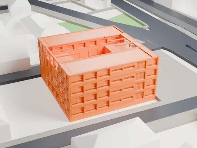 Casa del Fascio (Como) model, North view