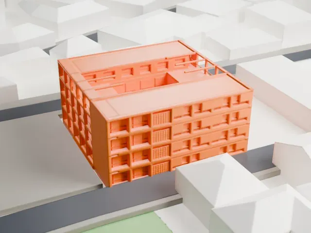 Casa del Fascio (Como) model, South view