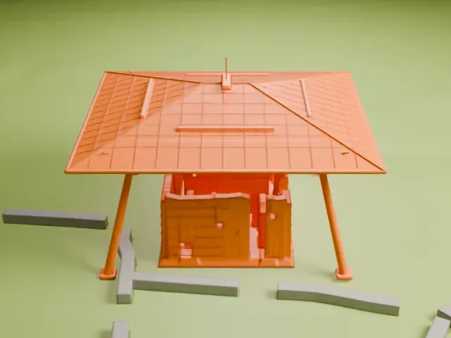 Casa Grande Ruins model, East view