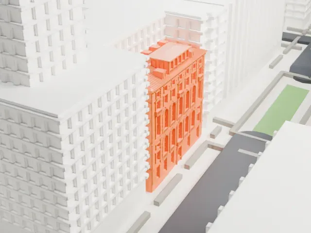 Casa Italiana model, North view