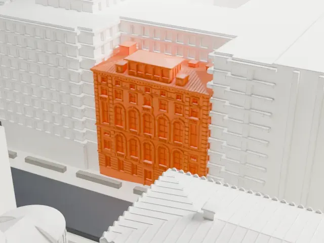 Casa Italiana model, West view