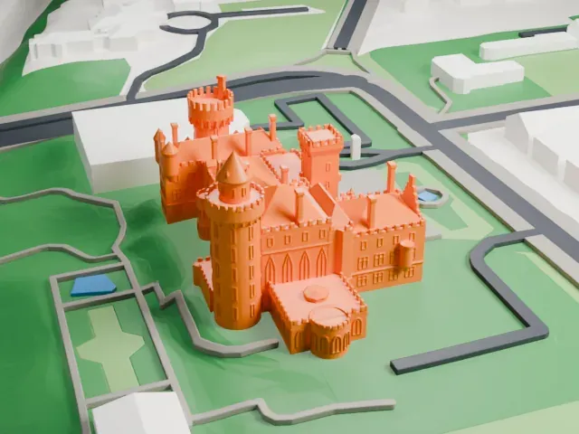 Casa Loma model, East view