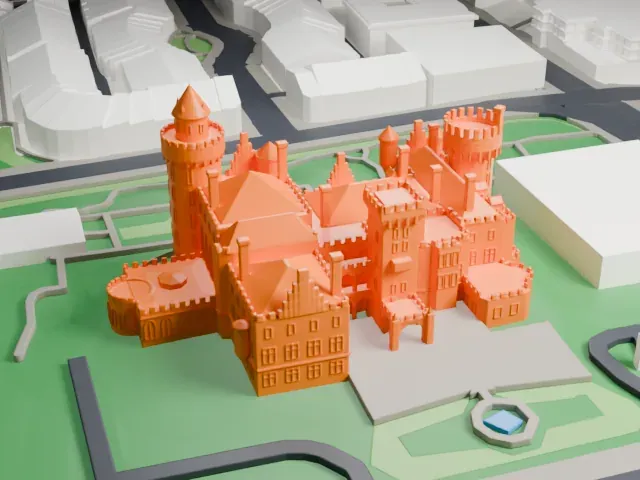 Casa Loma model, North view