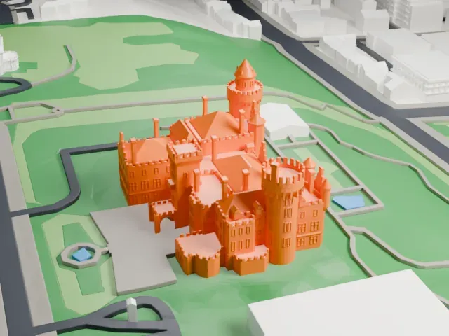 Casa Loma model, West view