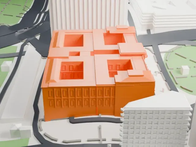 Casa Rosada model, North view