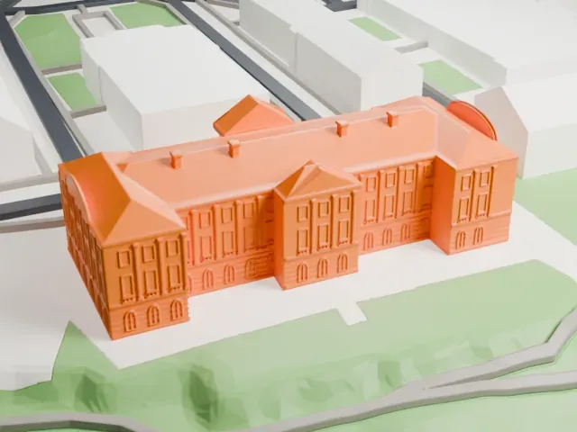 Casimir Palace model, East view