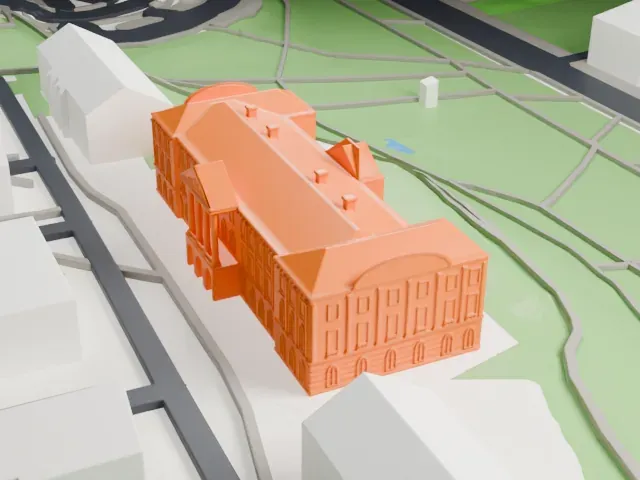 Casimir Palace model, South view