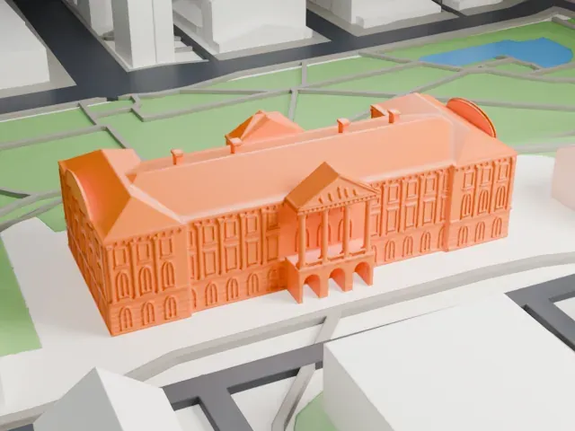 Casimir Palace model, West view
