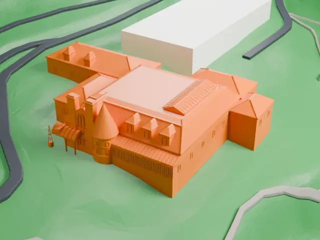 Casino de Charlevoix model, South view
