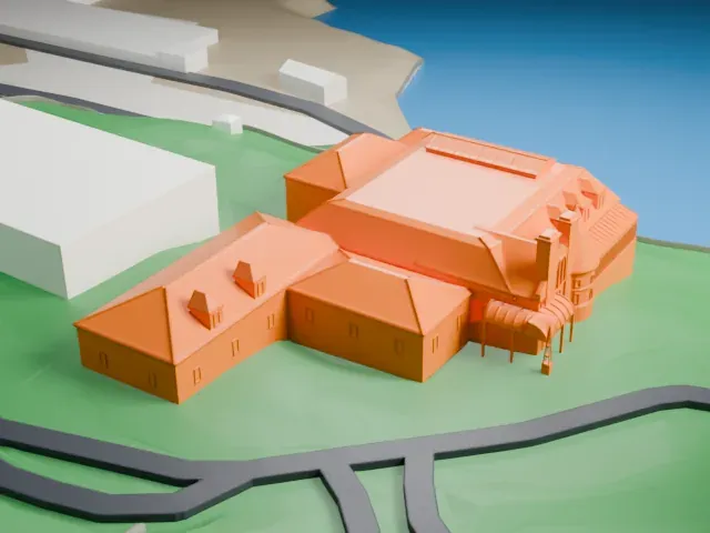 Casino de Charlevoix model, West view