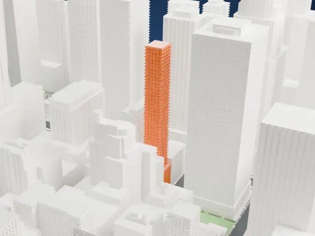 Cassa Hotel model, East view