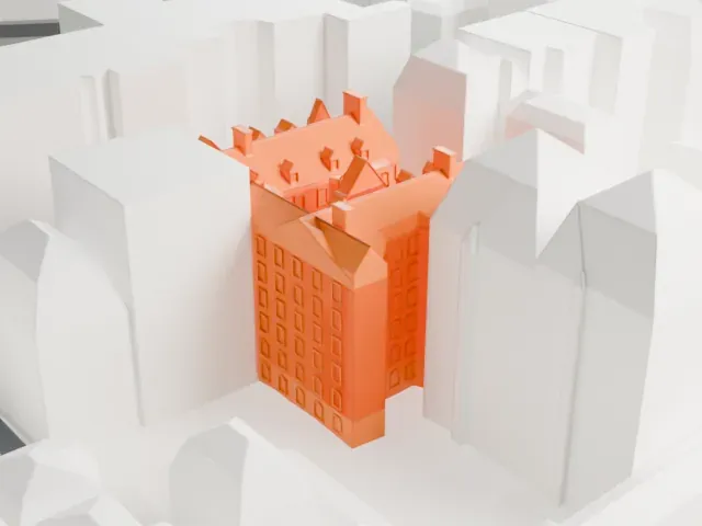 Castel Béranger model, North view