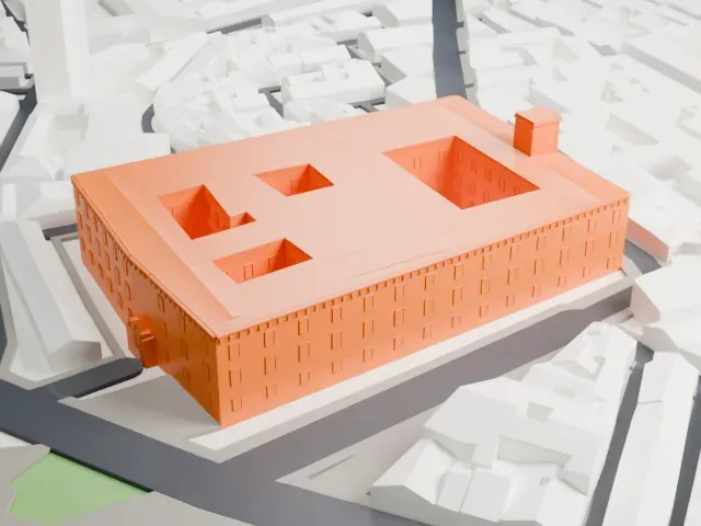 Castel Capuano model, North view