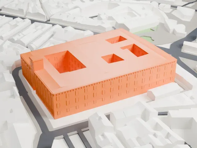 Castel Capuano model, South view