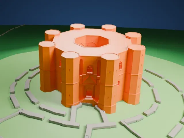 Castel del Monte model, East view