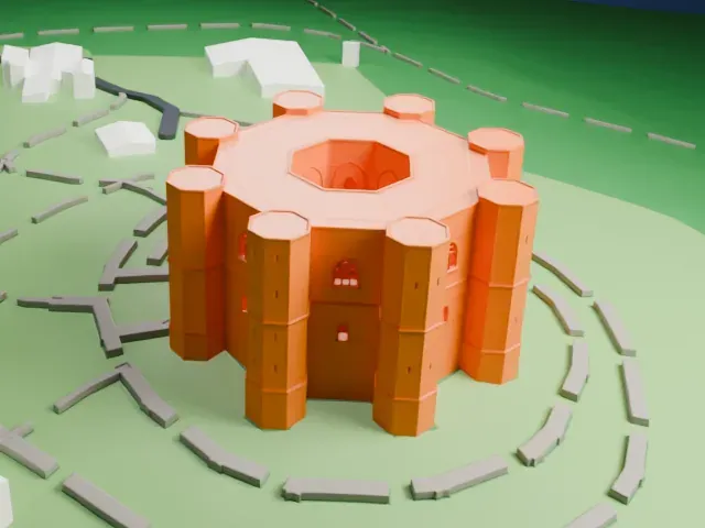 Castel del Monte model, North view