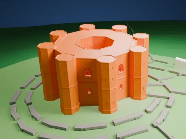Castel del Monte model, South view