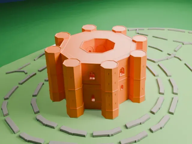 Castel del Monte model, West view