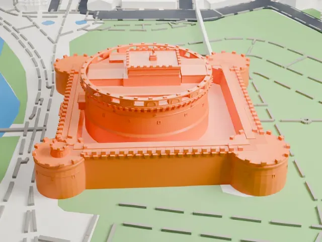 Castel Sant'Angelo model, East view