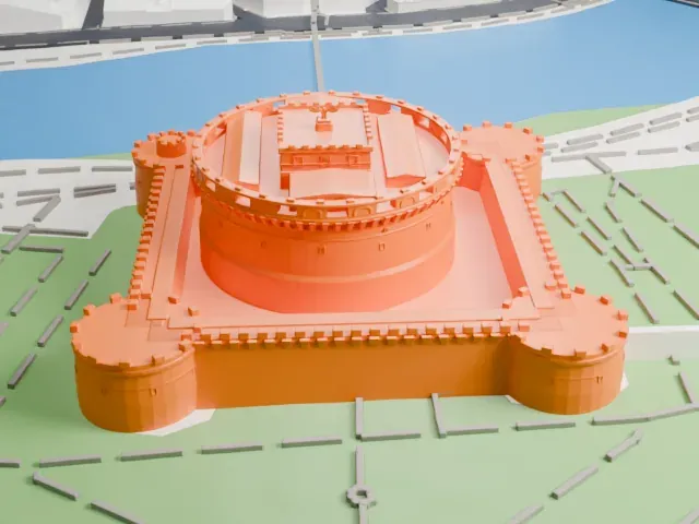 Castel Sant'Angelo model, North view
