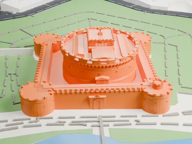 Castel Sant'Angelo model, South view