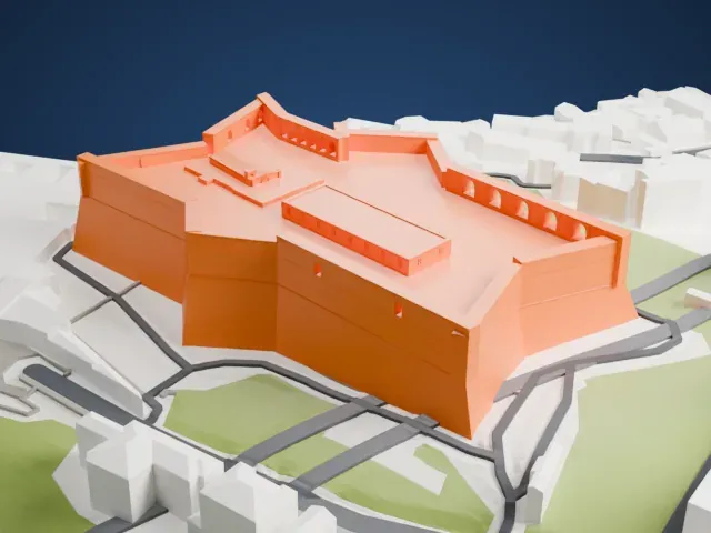 Castel Sant'Elmo model, North view