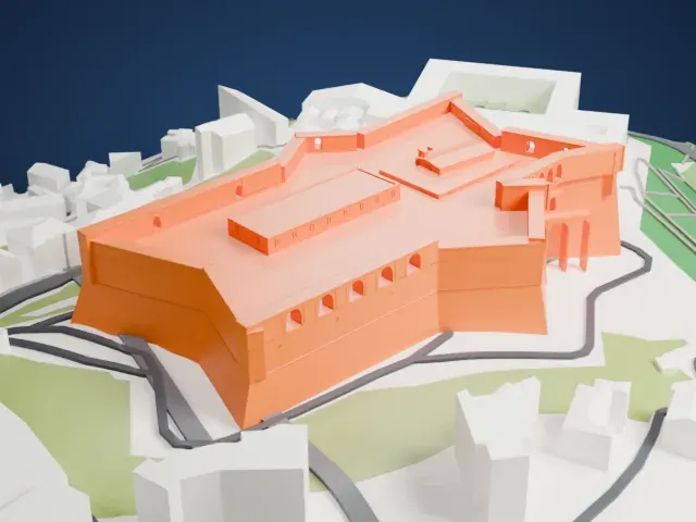 Castel Sant'Elmo model, West view