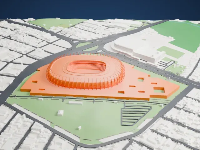 Castelão (Fortaleza) model, East view
