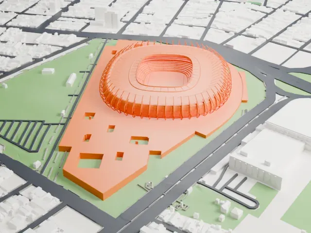 Castelão (Fortaleza) model, North view