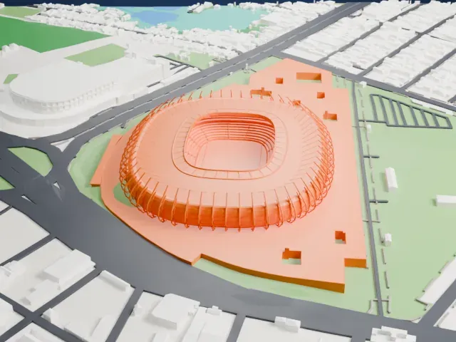 Castelão (Fortaleza) model, South view