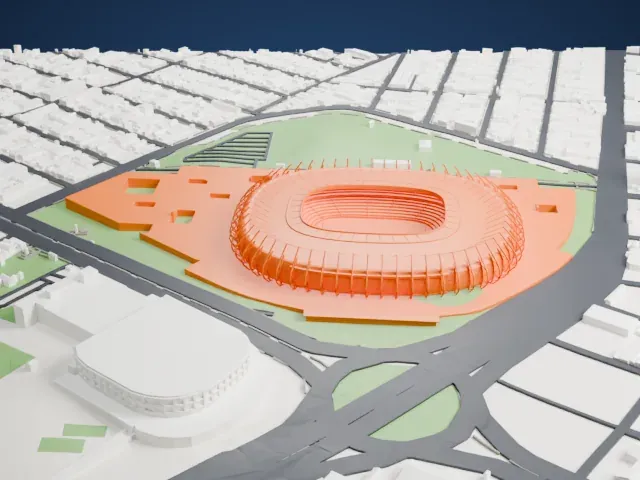 Castelão (Fortaleza) model, West view