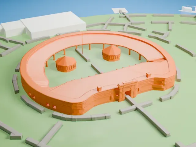 Castle Clinton model, East view