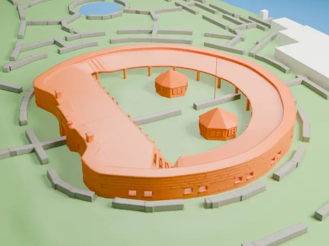 Castle Clinton model, North view