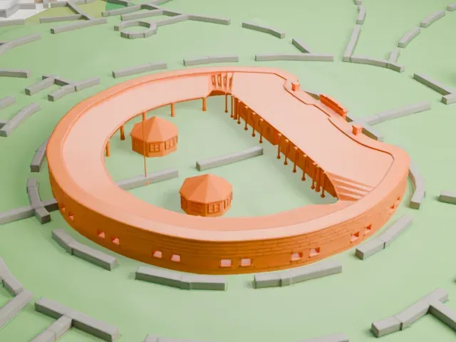 Castle Clinton model, South view