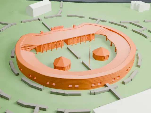 Castle Clinton model, West view