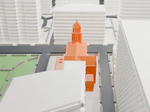 Cathedral Basilica of St. James, Brooklyn model, East view