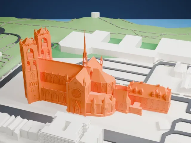 Cathedral Basilica of the Sacred Heart, Newark model, East view