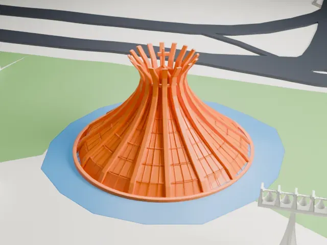 Cathedral of Brasília model, North view