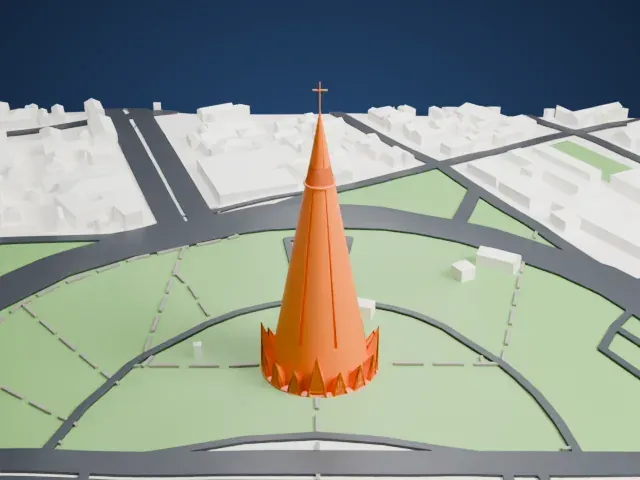 Cathedral of Maringá model, North view